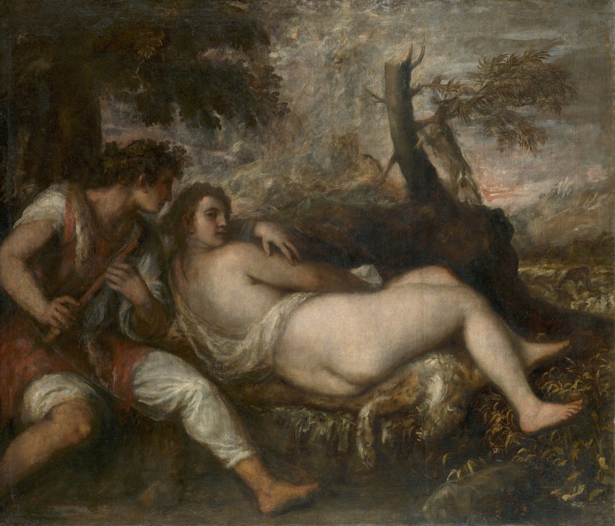 Ninfa e pastor de Tiziano Vecelli