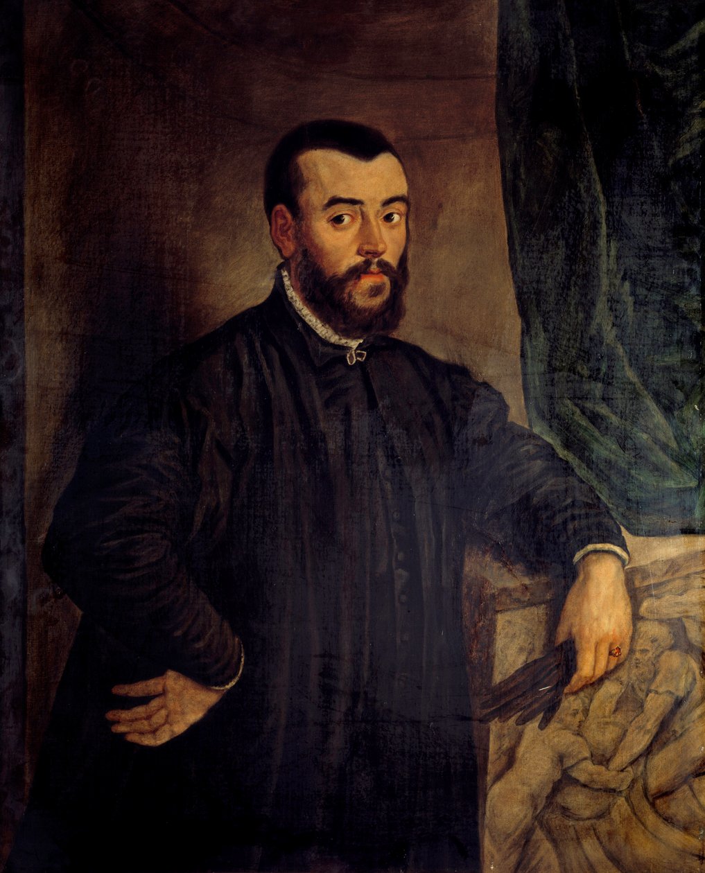 Retrato de André Vesale (Andreas Vesalius) (1514-1564), anatomista e médico de Carlos V de Tiziano Vecelli