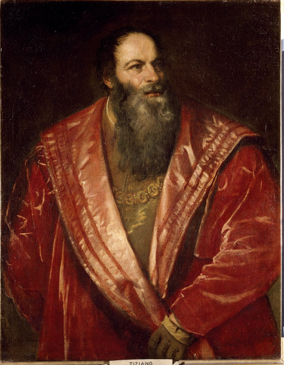 Retrato de Pietro Aretino (Pintura de Tiziano Vecelli
