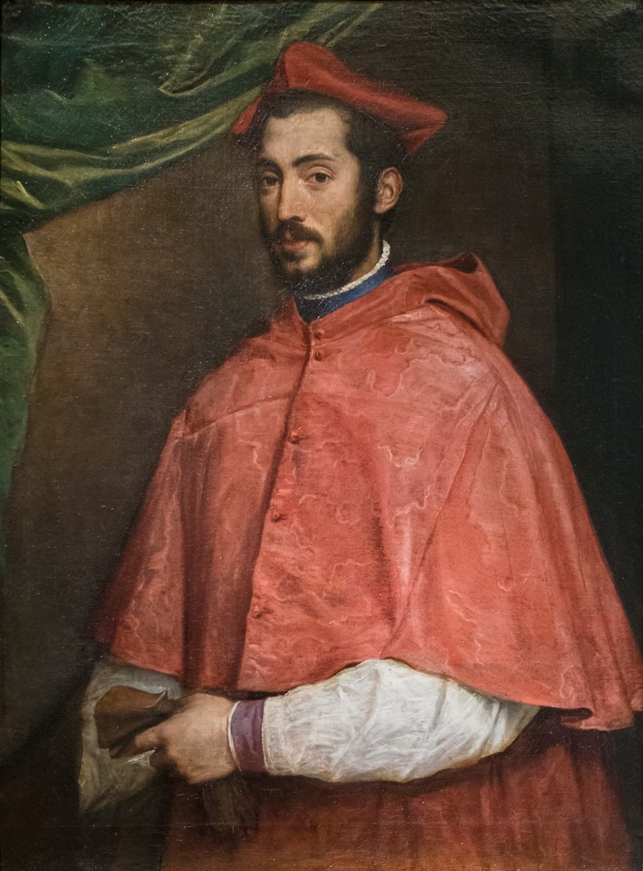 Retrato do cardeal Alessandro Farnese de Titian (c.1488 1576)