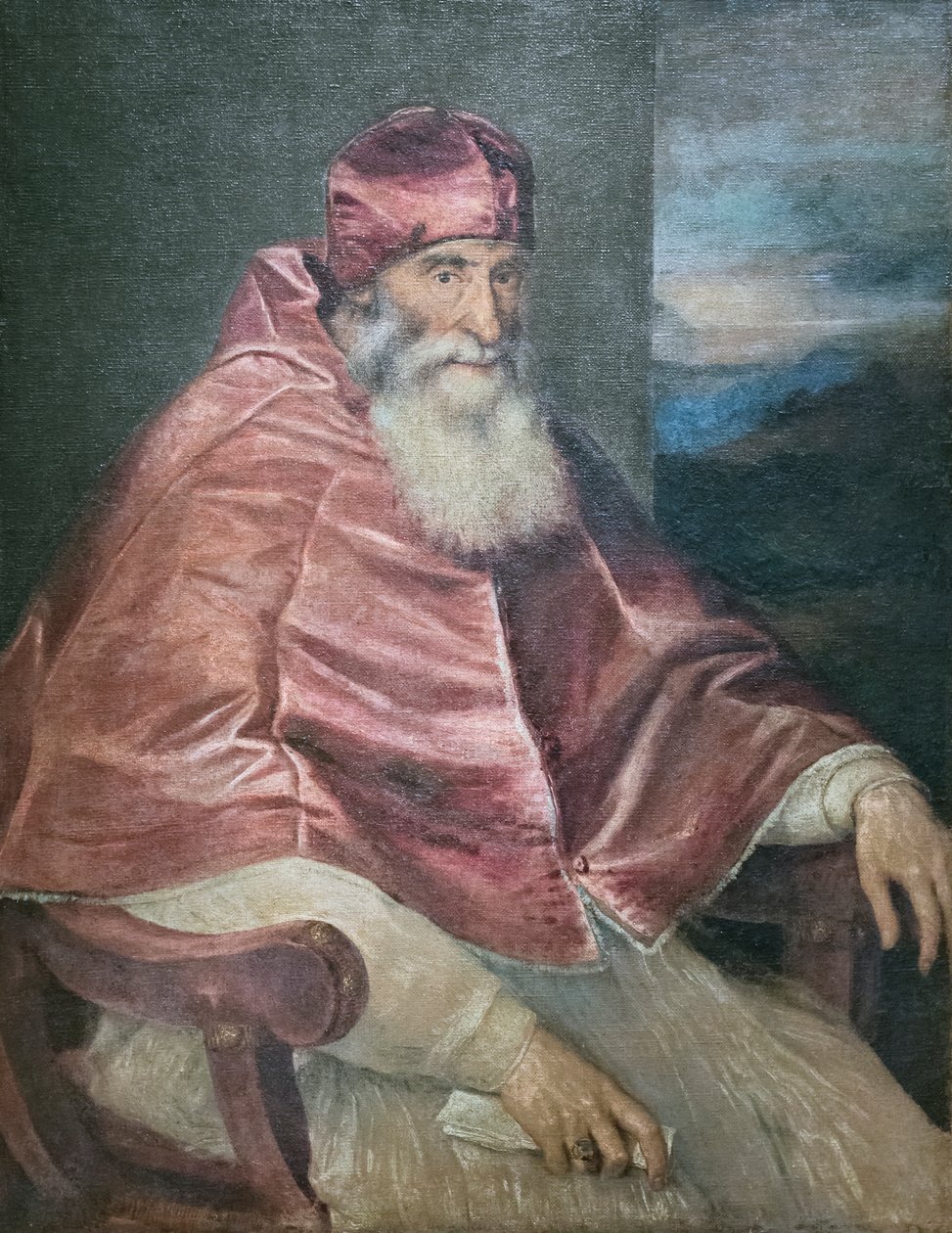 Retrato do papa Paulo III de Titian (c.1488 1576)
