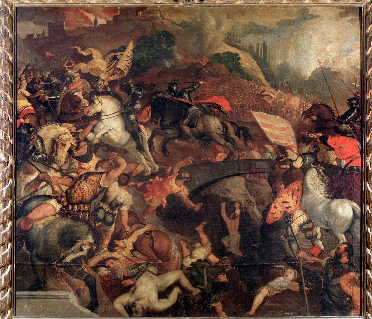 A batalha do cadore, em 1508 - Pintura de Tiziano Vecelli