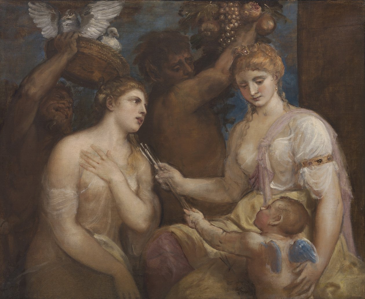 Alegoria de Vênus e Cupido, c.1600 de Tiziano Vecelli