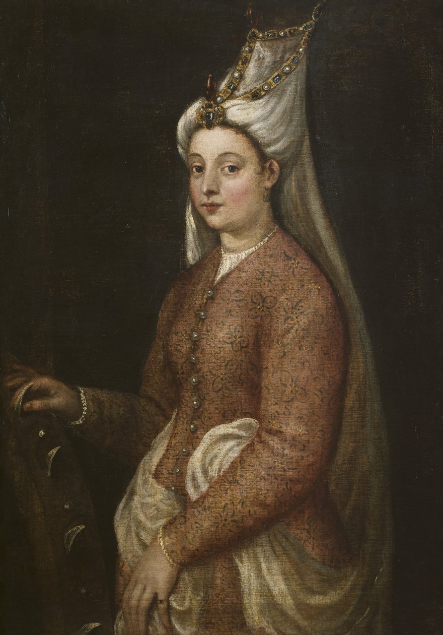 Cameria, filha de Suleiman, o Magnífico, como Santa Catarina, c.1560 de Tiziano Vecelli