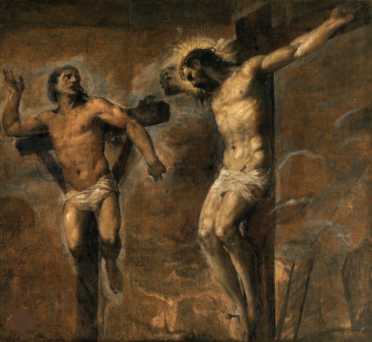 Cristo e o Bom Ladrão, ca 1565-1570. de Titian