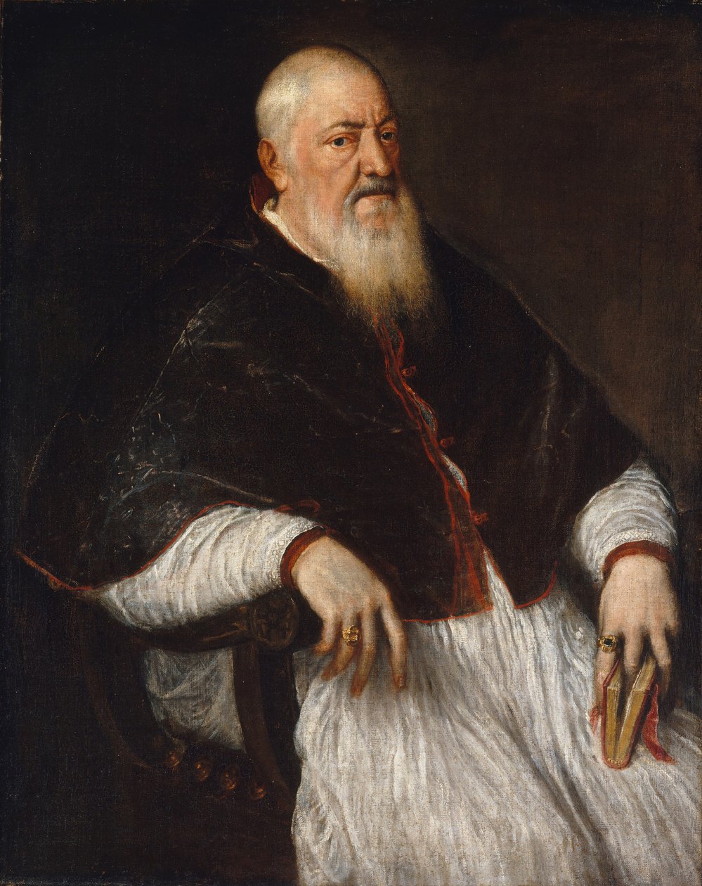Filippo Archinto, nascido por volta de 1500, morreu em 1558, arcebispo de Milão, em meados da década de 1550. de Tiziano Vecelli