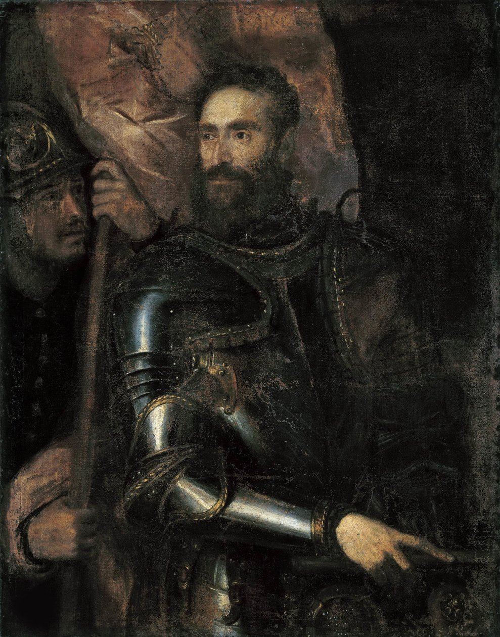 Retrato de Pier Luigi Farnese 1503-1547, c. 1546. de Titian