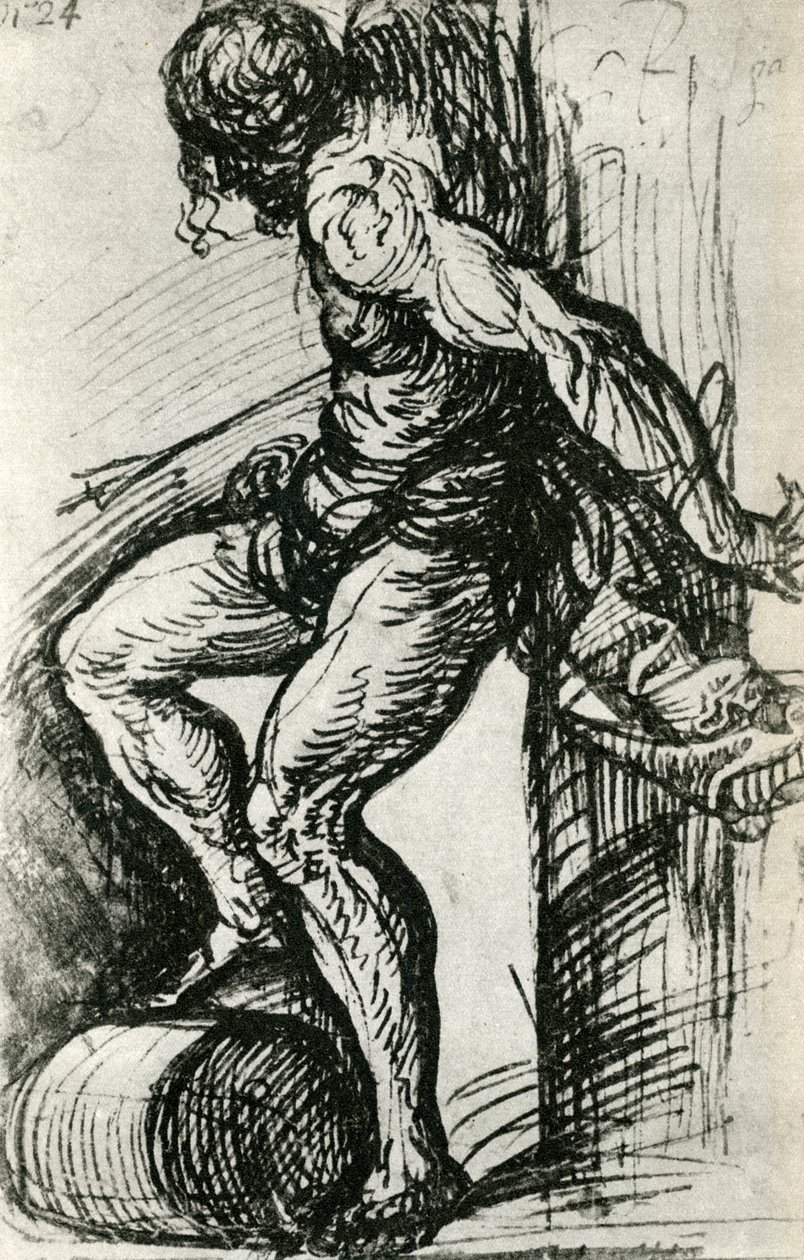 Esboço para São Sebastião, c1518, 1937 de Tiziano Vecelli