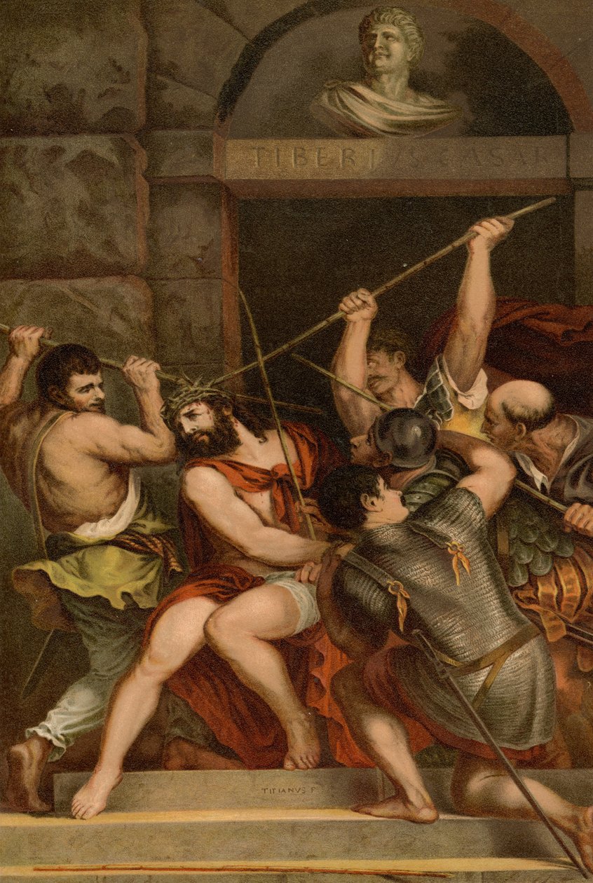 A coroação de espinhos de Tiziano Vecelli