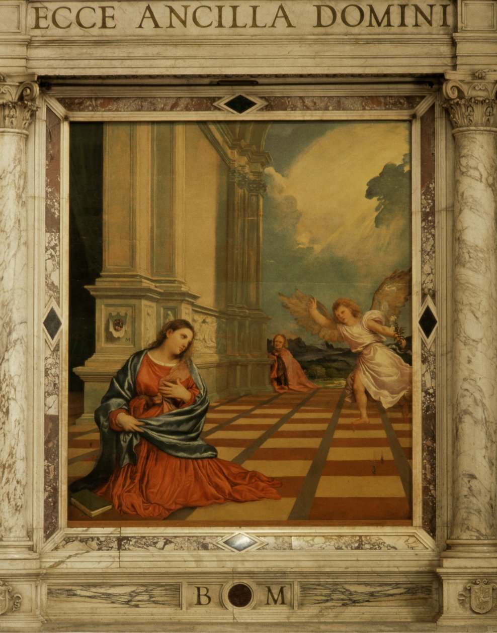 A Anunciação de Malchiostro, c.1520 de Tiziano Vecelli