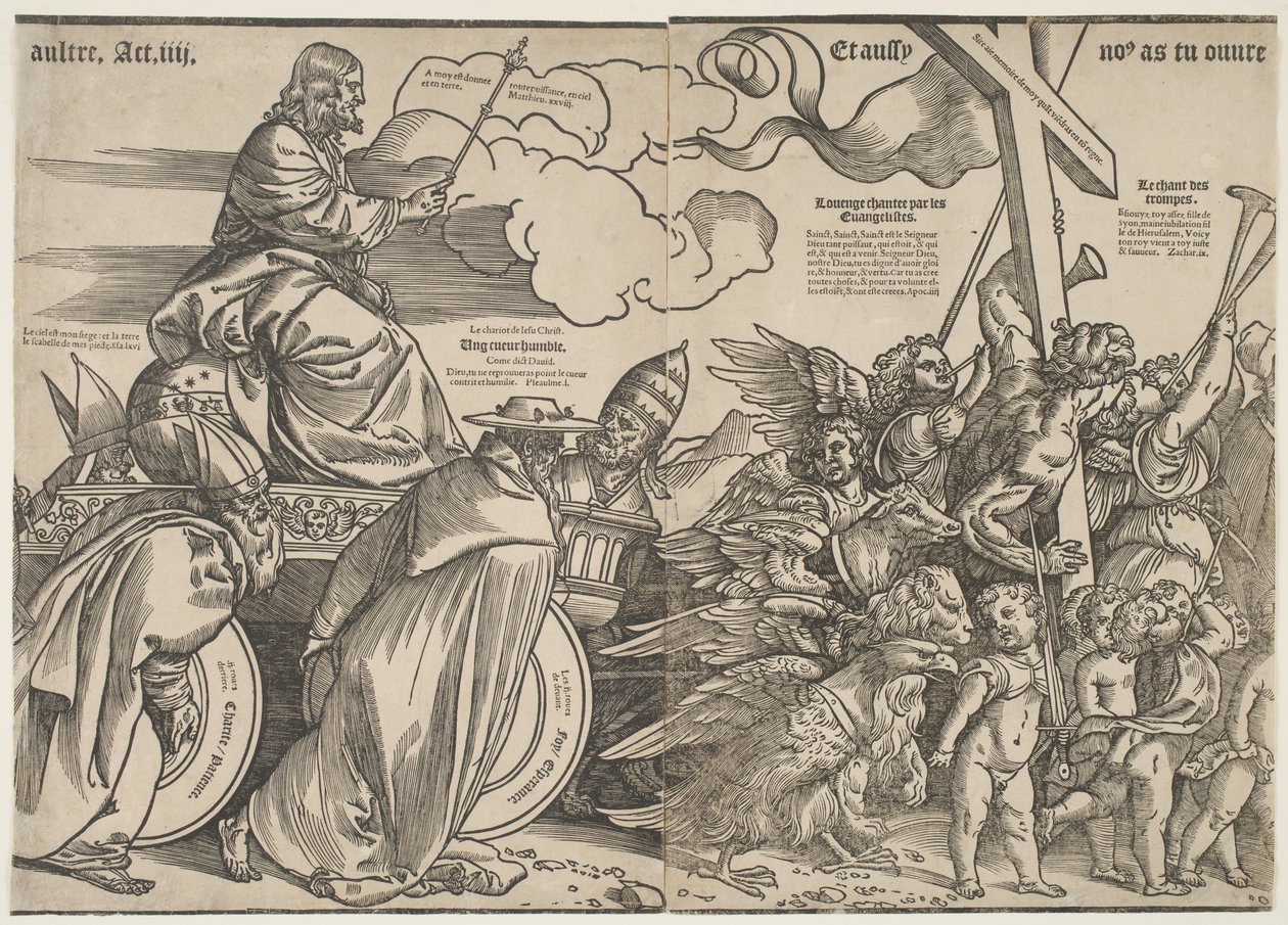 Trombetas e a carruagem de Cristo, c.1511 de Tiziano Vecelli