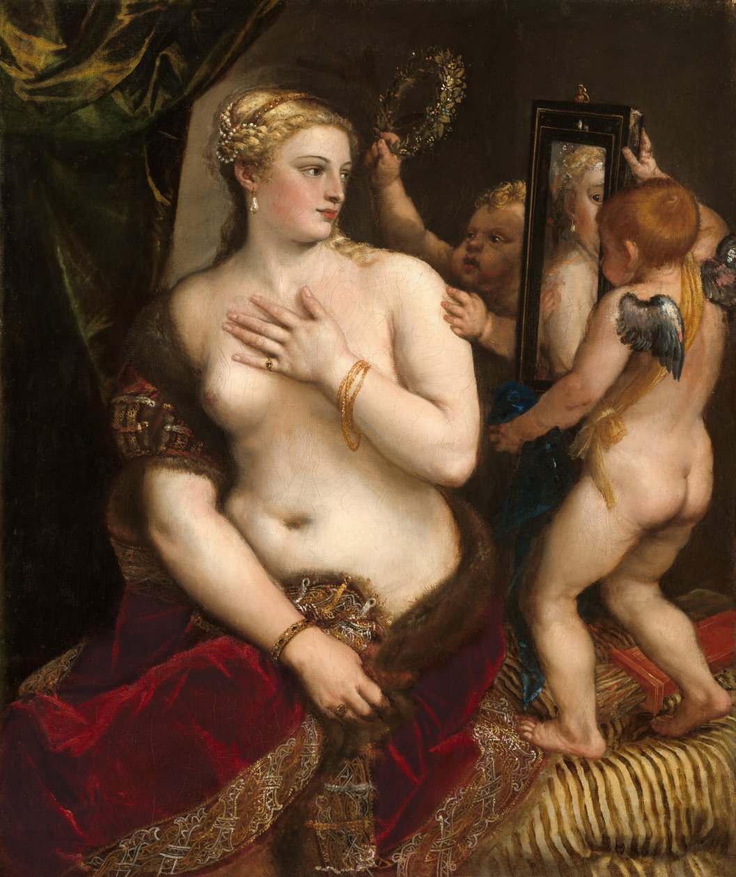 Vénus with a Mirror, c. 1555. de Titian