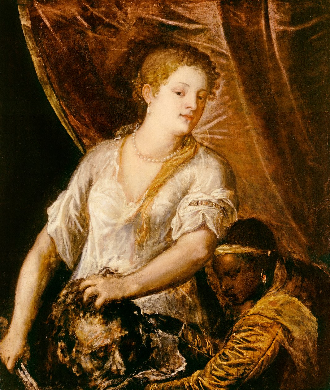 Judith com a cabeça de Holofernes, c.1570 de Tiziano Vecelli