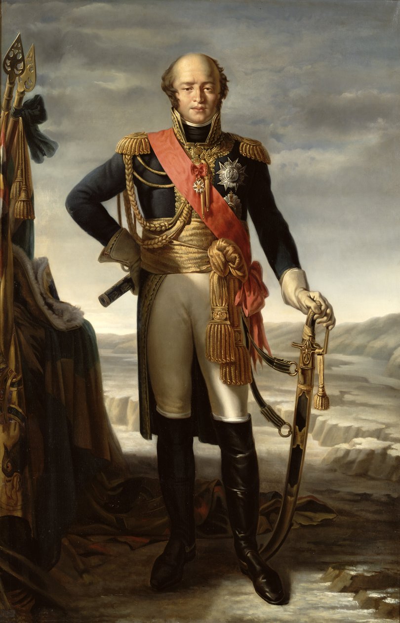 Retrato de Louis Nicolas Davout (1770-1823) Príncipe de Eckmuhl, Duc d&39;Auerstaedt e Marechal da França, c.1852 de Tito Marzocchi de Belluci