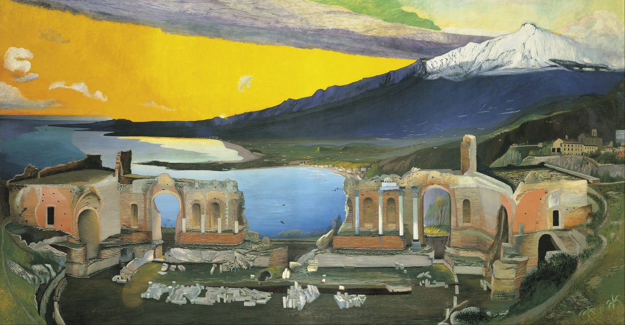 Ruínas do Teatro Grego de Taormina de Tivadar Kosztka Csontvary