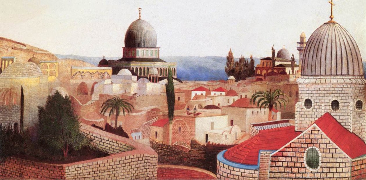 Vista, de, a, mar morto, de, a, quadrado templo, em, jerusalém vista, de, a, quadrado templo, olhando, a, mar morto, em, jerusalém de Tivadar Kosztka Csontvary