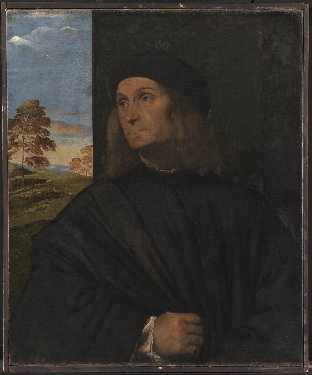 Retrato do pintor veneziano Giovanni Bellini (?) de Tizian