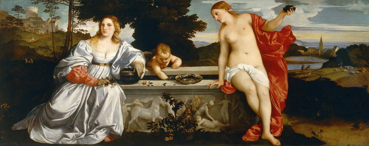 Amor Sagrado e Amor Profano de Tiziano Vecelli