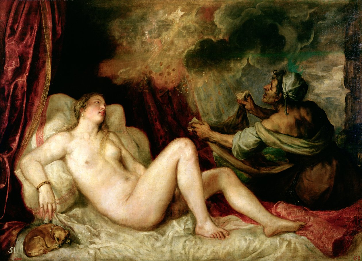 Danae Recebendo o Chuveiro de Ouro de Tiziano Vecelli