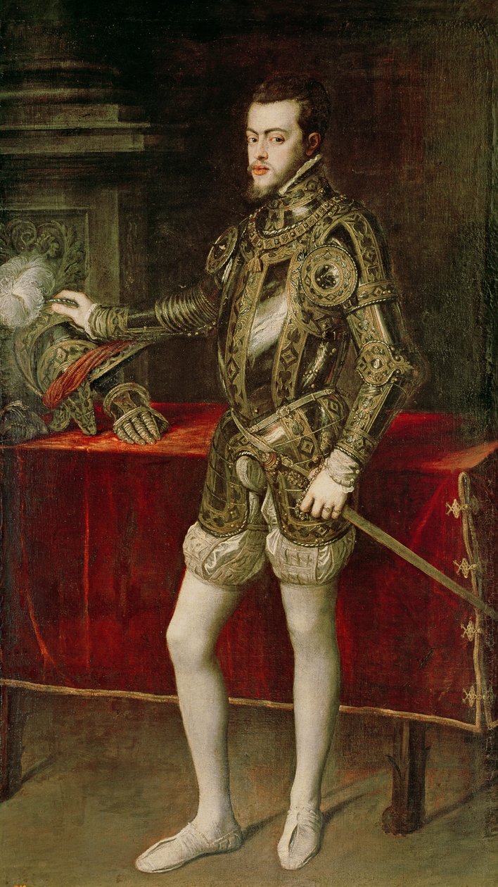 Rei Filipe II (1527-98) 1550 de Tiziano Vecelli