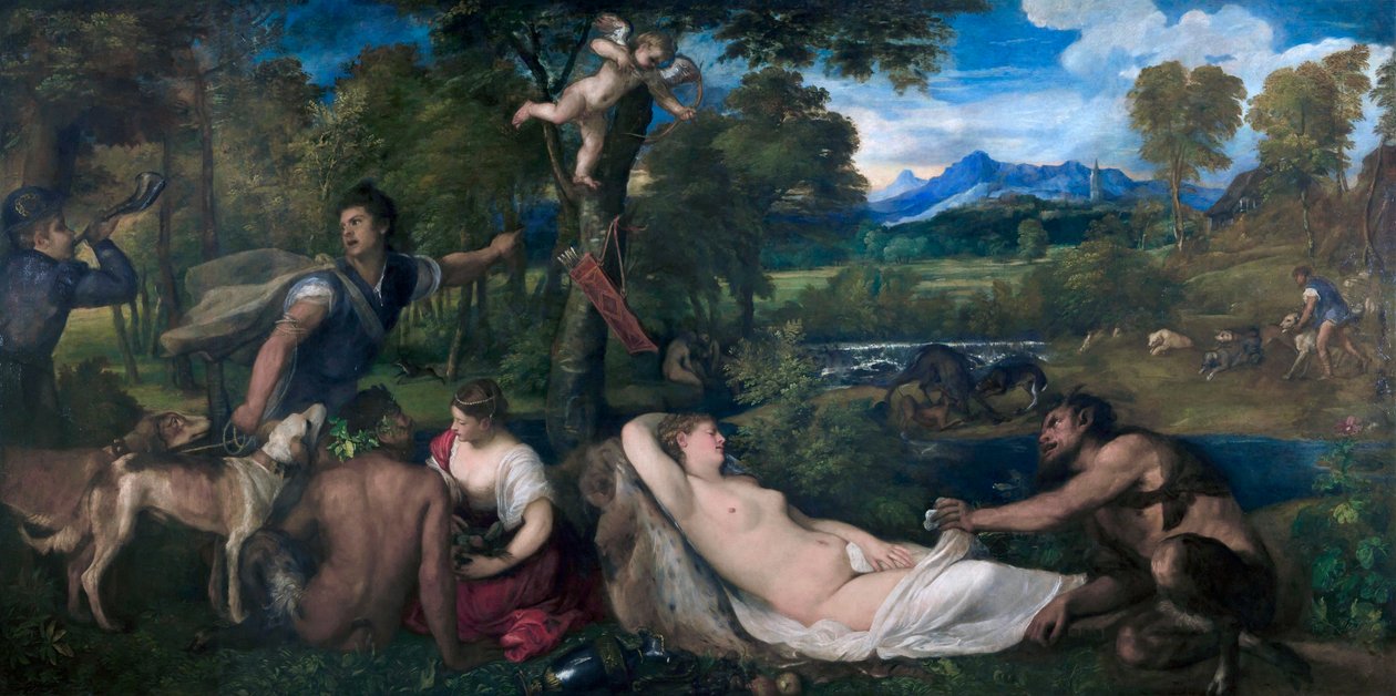 Pardo Vênus ou Júpiter e Antíope de Tiziano Vecelli