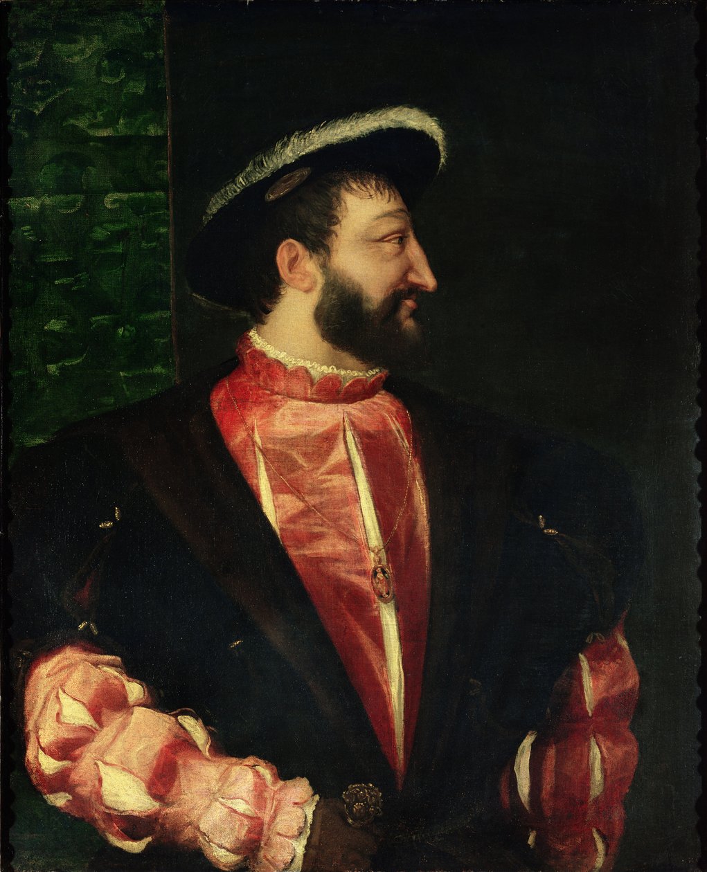 Retrato de Francisco I (1494-1547) 1538 de Tiziano Vecelli