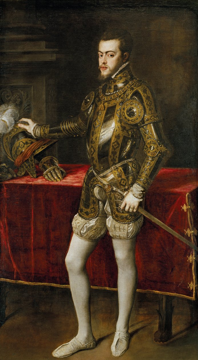 Retrato de Filipe II de Espanha de Tiziano Vecelli