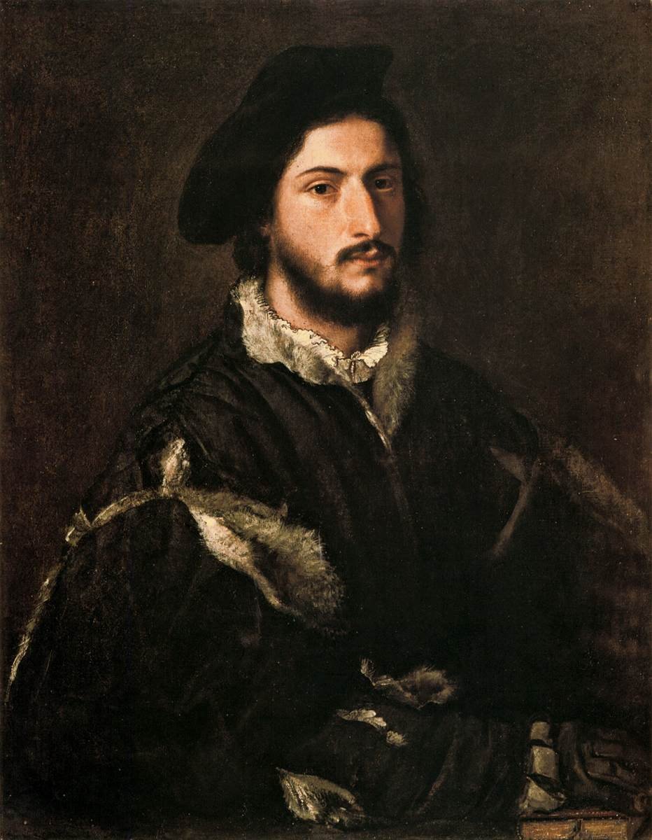 Retrato de vicenzo mosti de Tiziano Vecelli