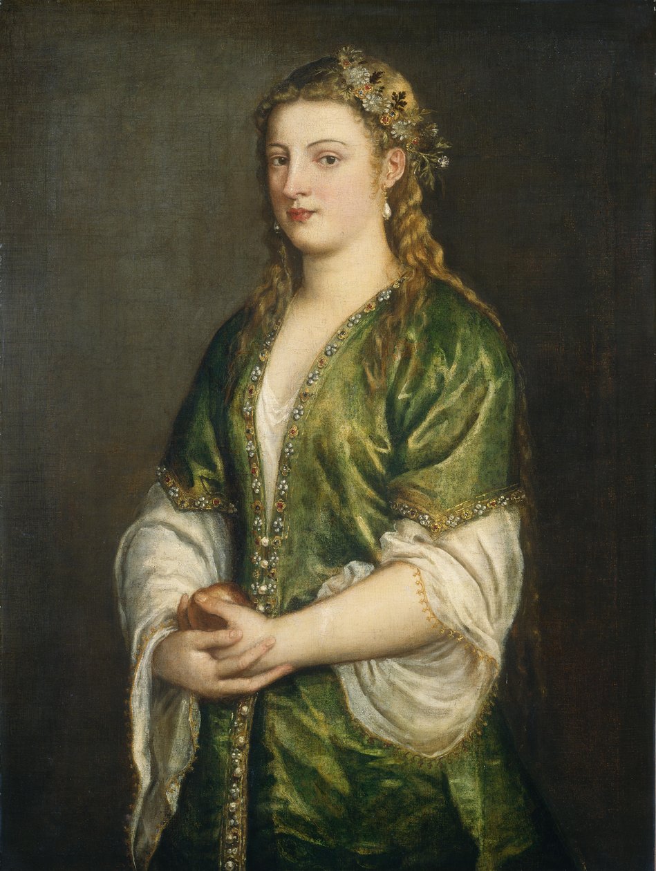 Retrato de uma senhora de Tiziano Vecelli
