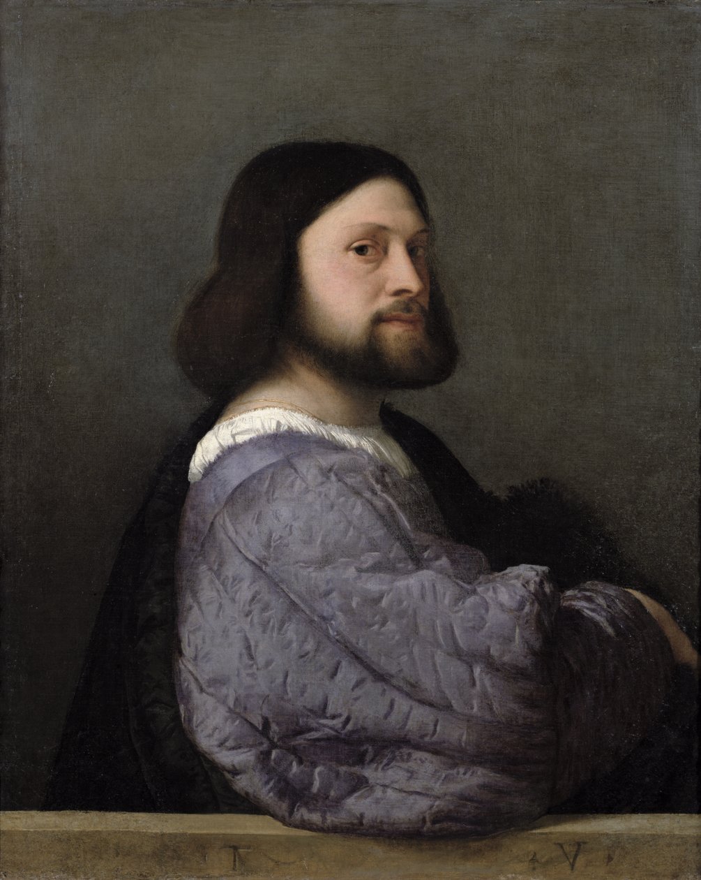 Retrato de um homem, c.1512 de Tiziano Vecelli