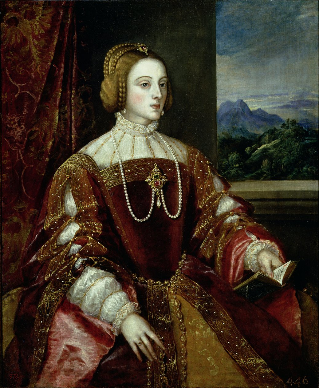 Retrato da Imperatriz Isabella de Portugal, 1548 de Tiziano Vecelli