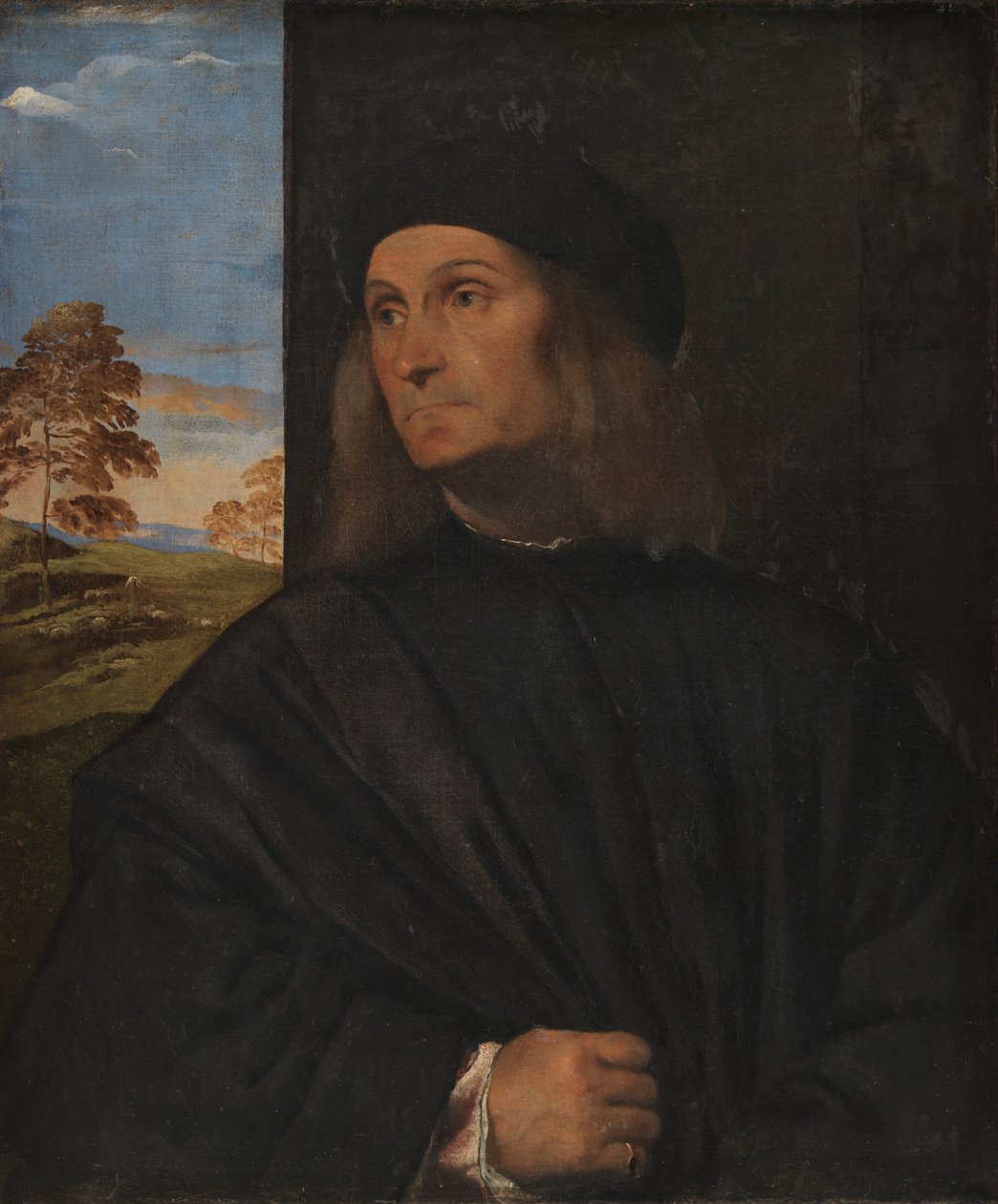 Retrato do pintor veneziano Giovanni Bellini de Tiziano Vecelli