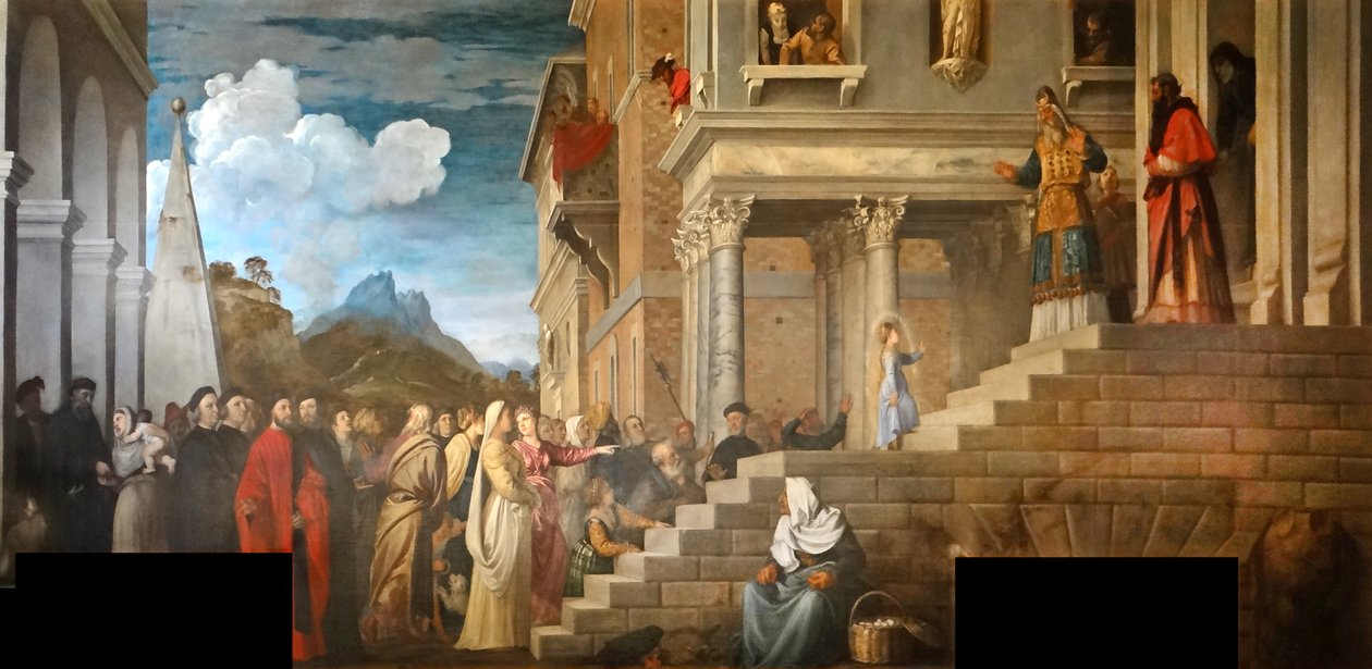 Apresentação da Virgem no Templo de Tiziano Vecelli