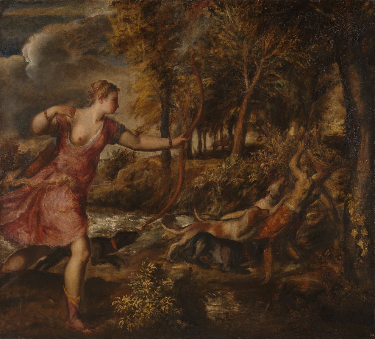 A morte do Actaeon, c.1565 de Tiziano Vecelli