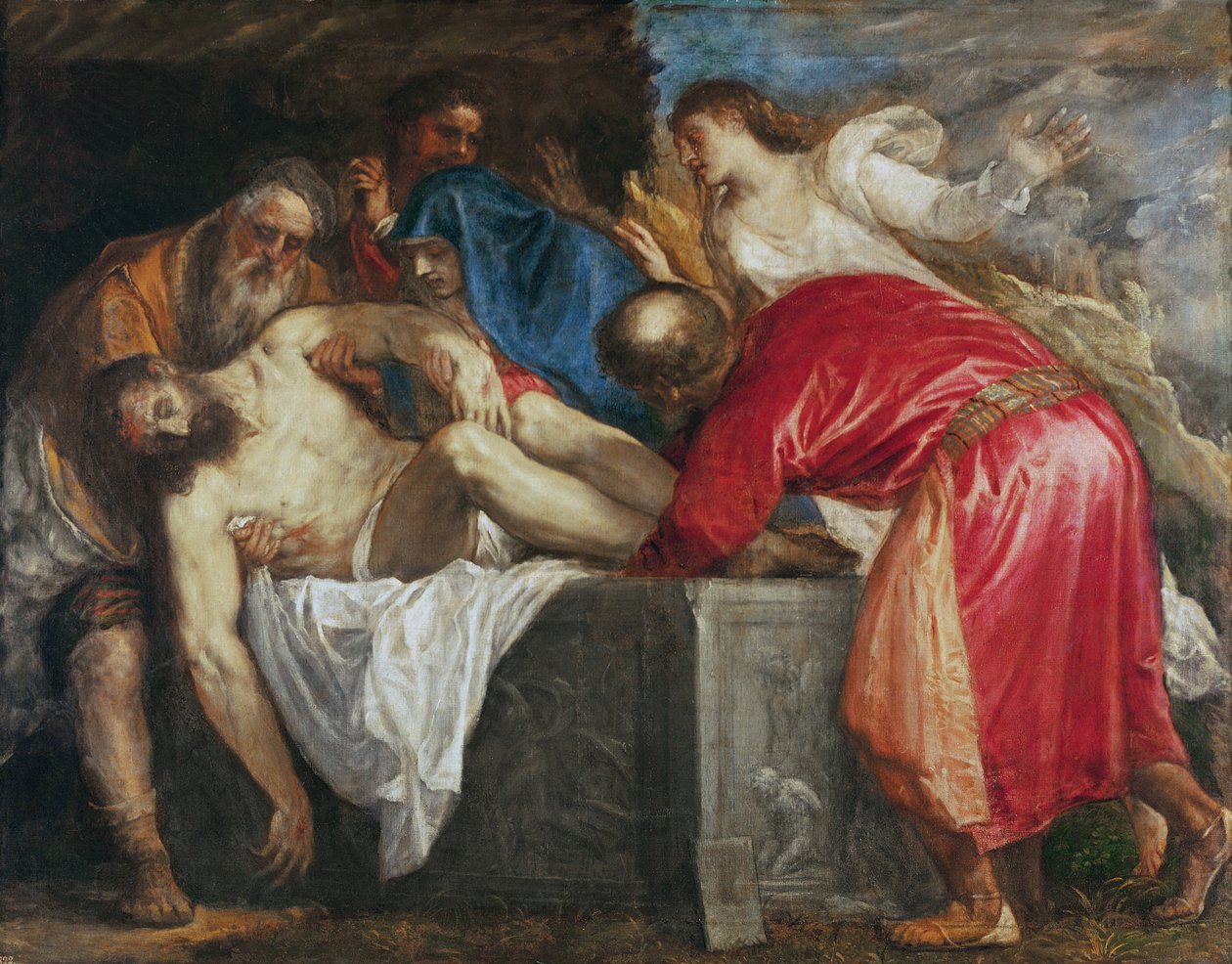 O sepultamento de Cristo, 1559 de Tiziano Vecelli