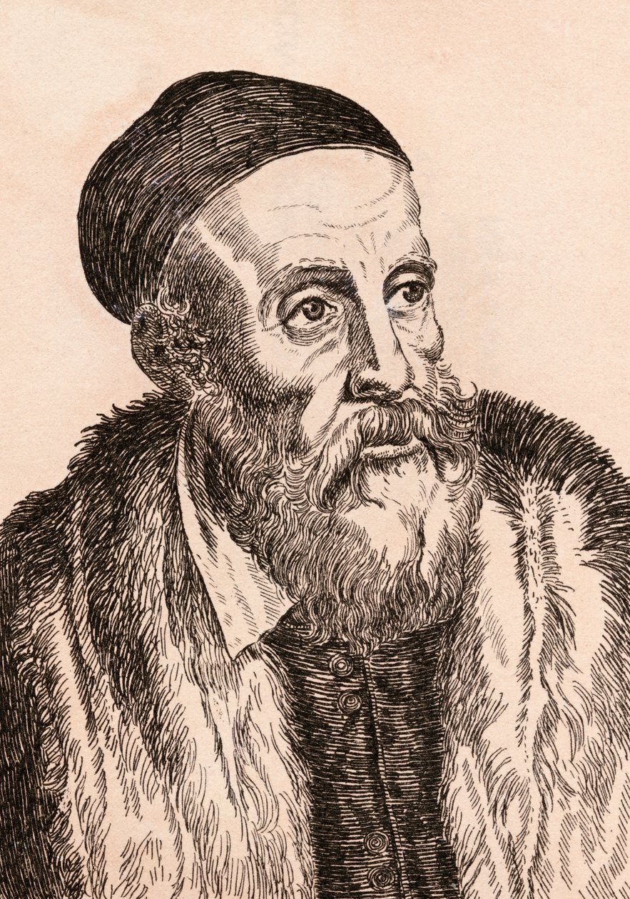 Ticiano, ilustração de &39;75 retratos de pintores célebres de originais autênticos &39;, publicado em Londres, 1817 de Tiziano Vecelli