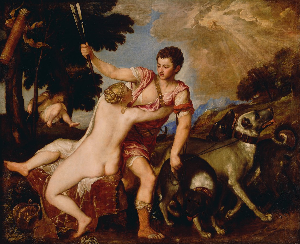 Vênus e Adonis de Tiziano Vecelli