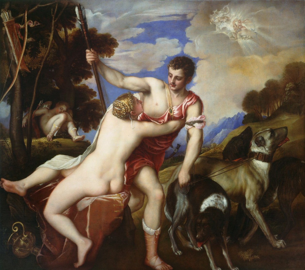 Vênus e Adonis de Tiziano Vecelli