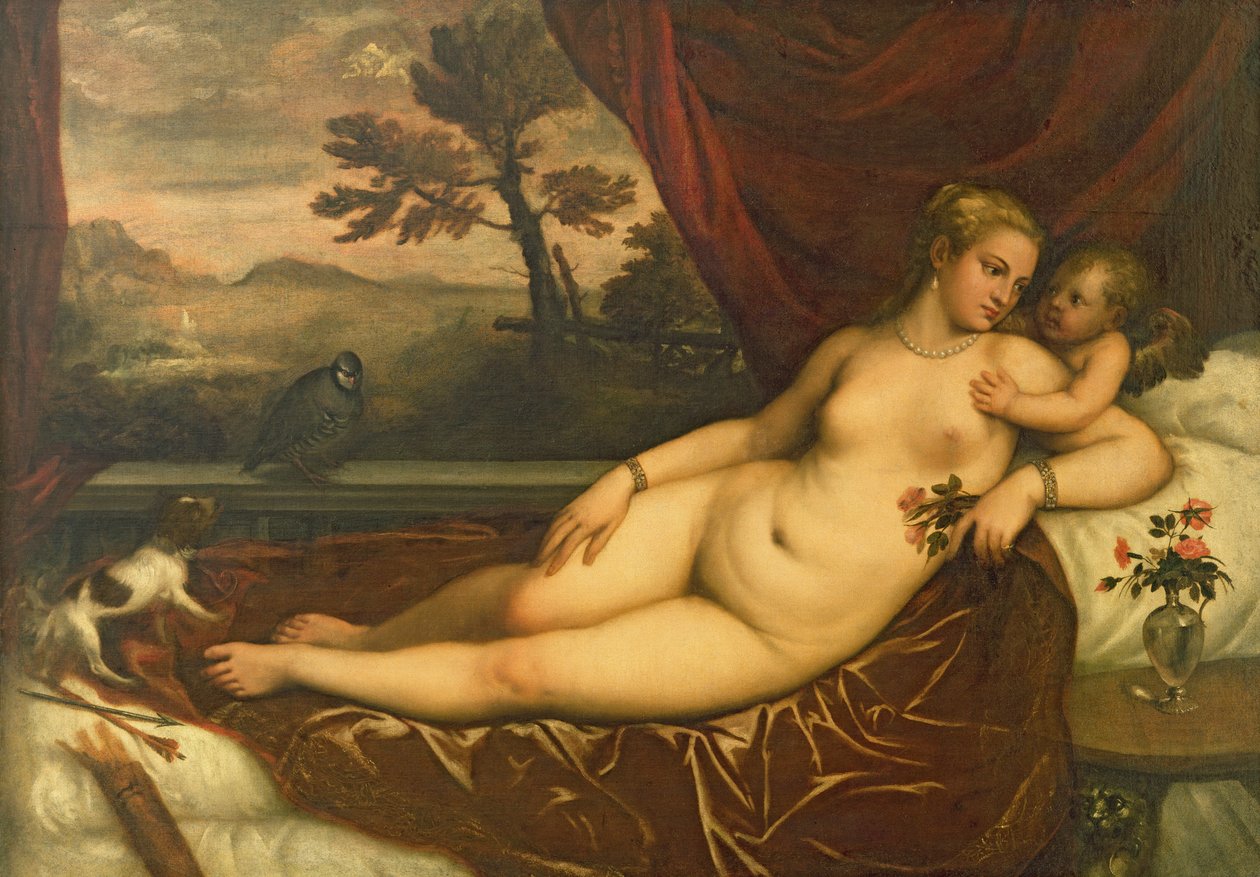Vênus e Cupido de Tiziano Vecelli