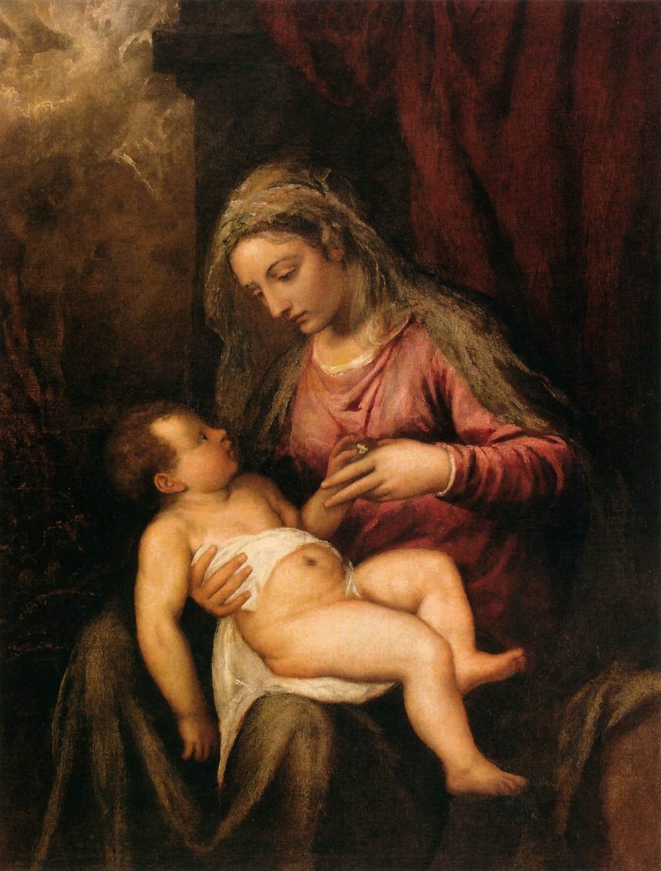 Virgem e o Menino de Tiziano Vecelli