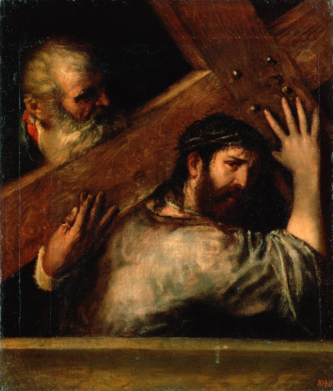 Cristo carregando a cruz, década de 1560. de Tiziano Vecelli