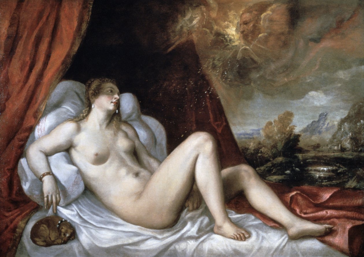 Danae, século XVI de Tiziano Vecelli