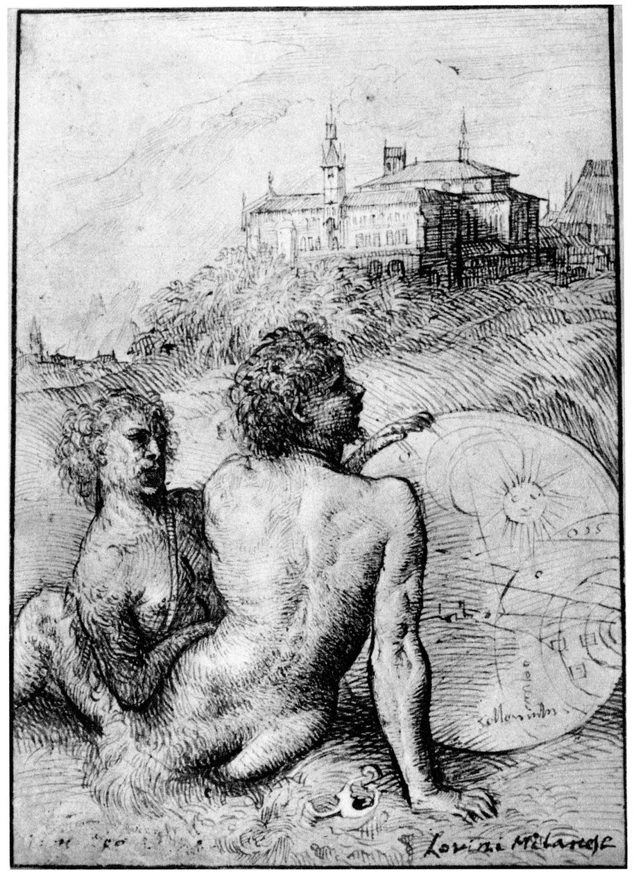 Paisagem com sátiros, c1512, 1937 de Tiziano Vecelli