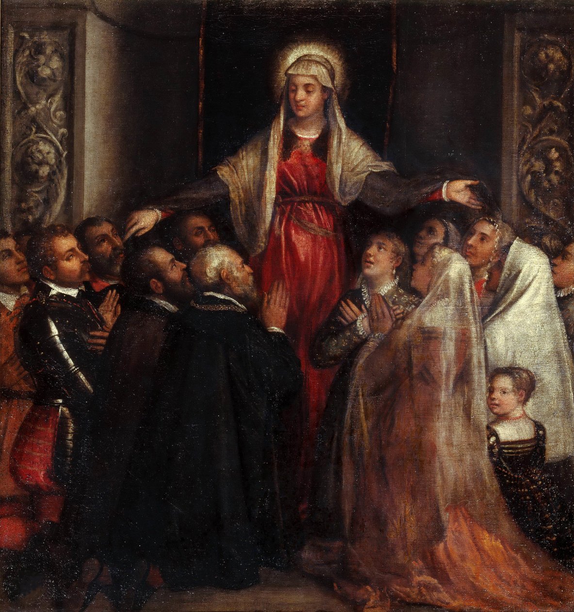 Madonna da Misericórdia Madonna da Misericórdia, 1573. de Tiziano Vecelli