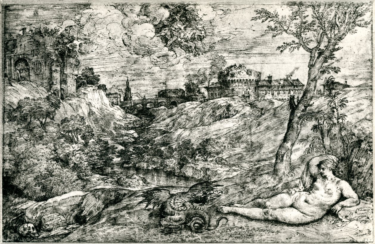 Medor e Angélica ou Jason e Medéia, c1535-1545, 1937 de Tiziano Vecelli