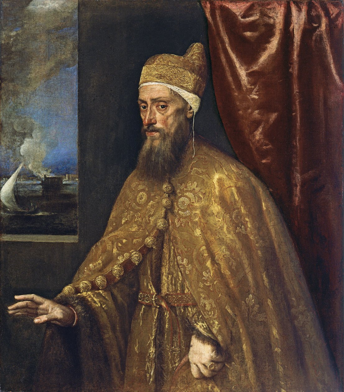 Retrato do Doge Francesco Venier de Tiziano Vecelli