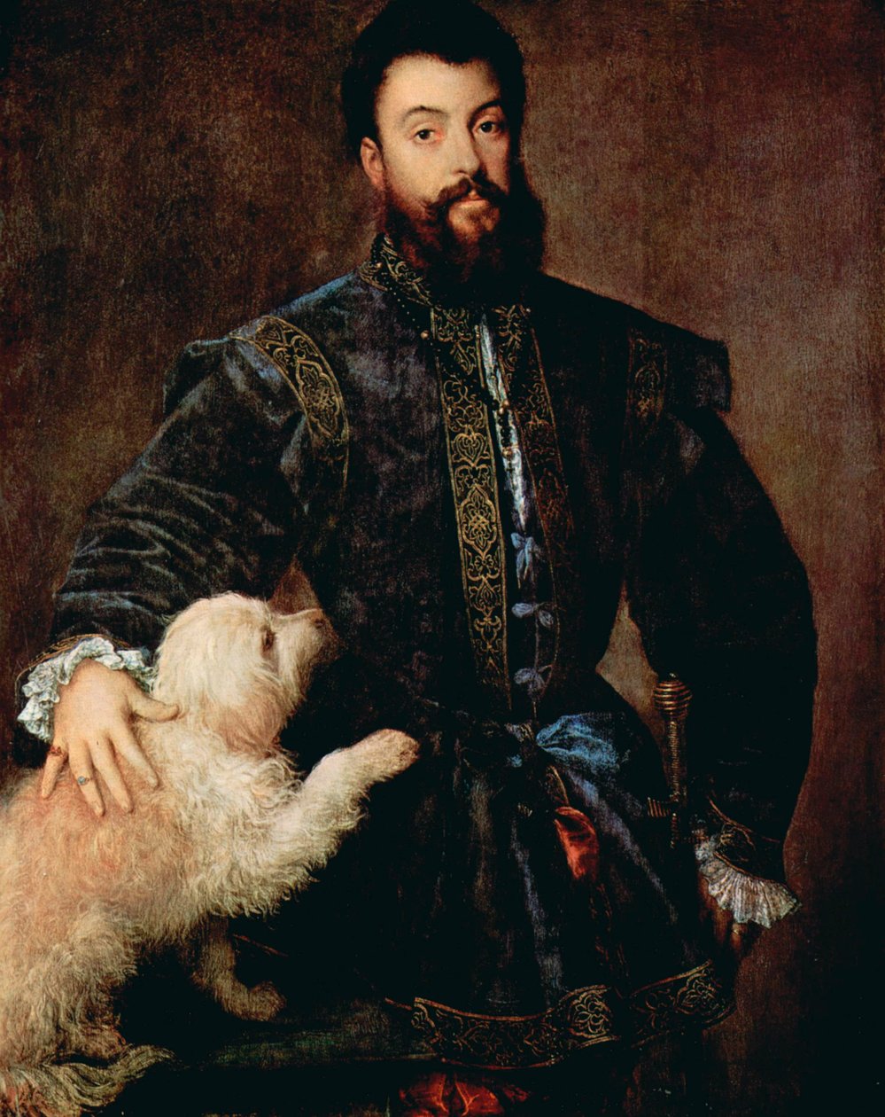 Retrato de Federico II Gonzaga, duque de Mântua, 1500-1540, c1525. de Tiziano Vecelli