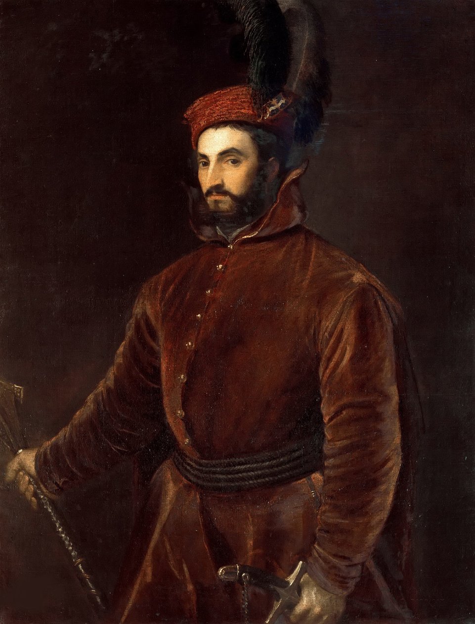 Retrato de Ippolito de Medici 1511-1535, ca 1533-1534. de Tiziano Vecelli