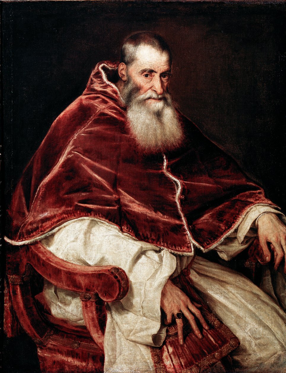 Retrato do Papa Paulo III de Tiziano Vecelli