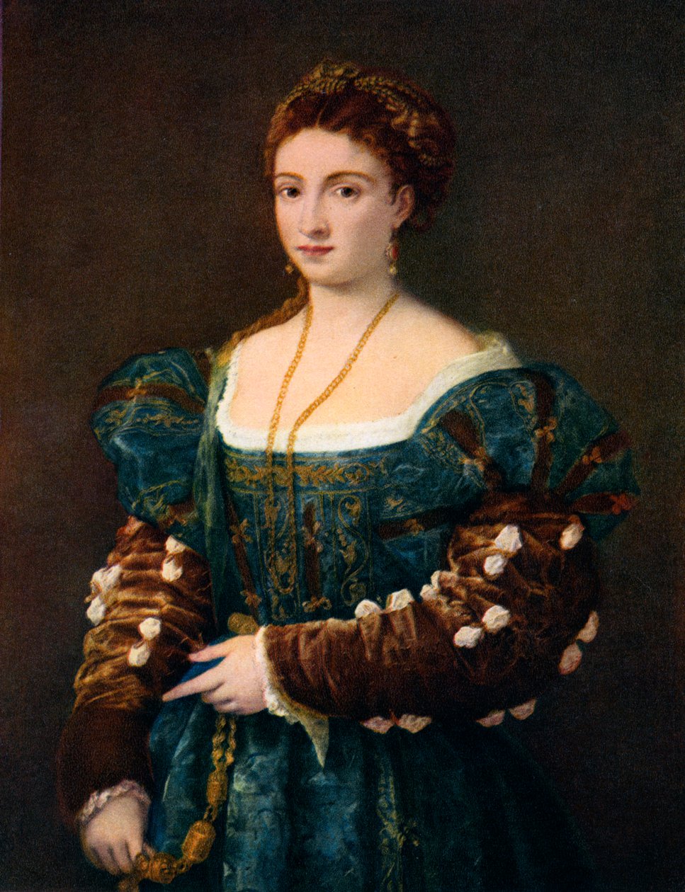 Retrato de uma nobre, ou La Bella, c1536, 1937 de Tiziano Vecelli
